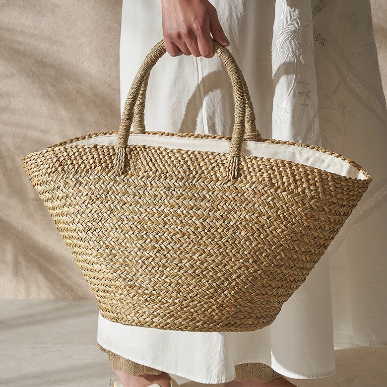 かごバッグ A4 トートバッグ レディース 通勤 軽い 巾着付き パーム