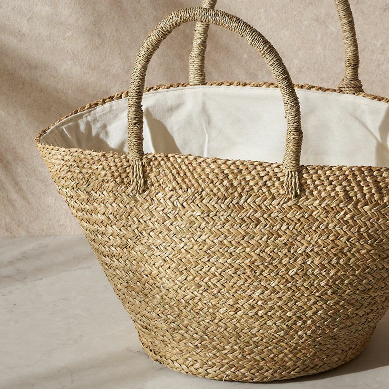 かごバッグ A4 トートバッグ レディース 通勤 軽い 巾着付き パーム