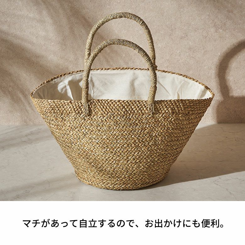 かごバッグ A4 トートバッグ レディース 通勤 軽い 巾着付き パーム