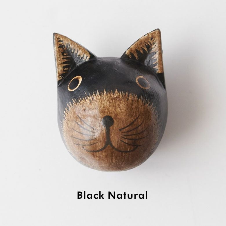 アジアン雑貨 猫 マグネット 木製 インドネシア バリ猫 置物 かわいい