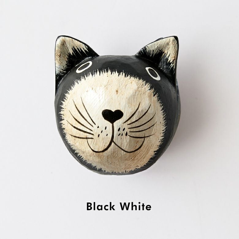 アジアン雑貨 猫 マグネット 木製 インドネシア バリ猫 置物 かわいい