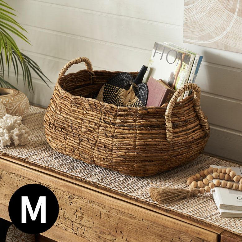 バスケット 収納 かご おしゃれ 小物入れ アジアン雑貨 アバカ W46×D40
