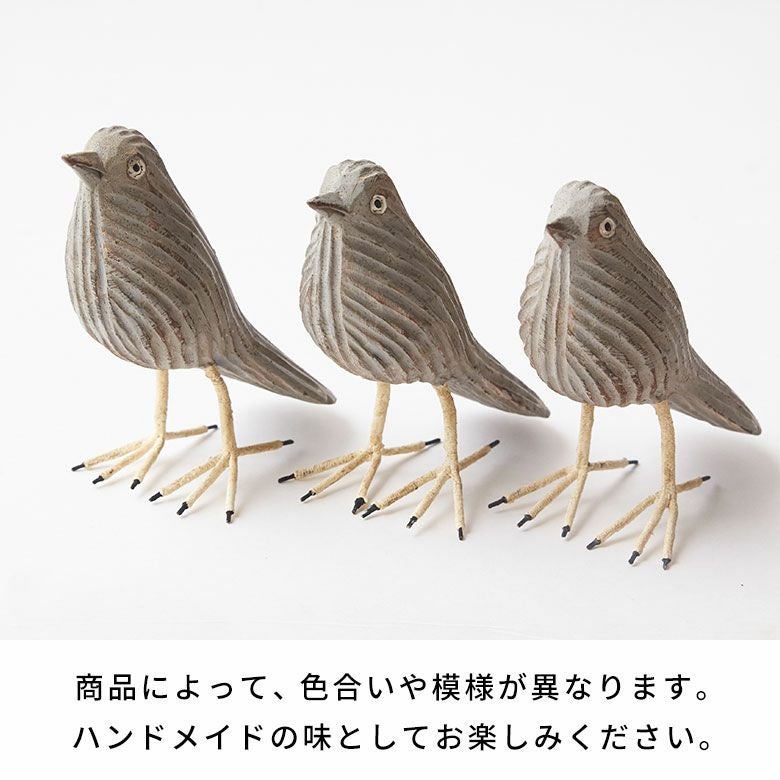 木彫りの鳥　ジャマイカ　ハンドメイド シャビーシックな色合いがかわいいハミングバード[14167]