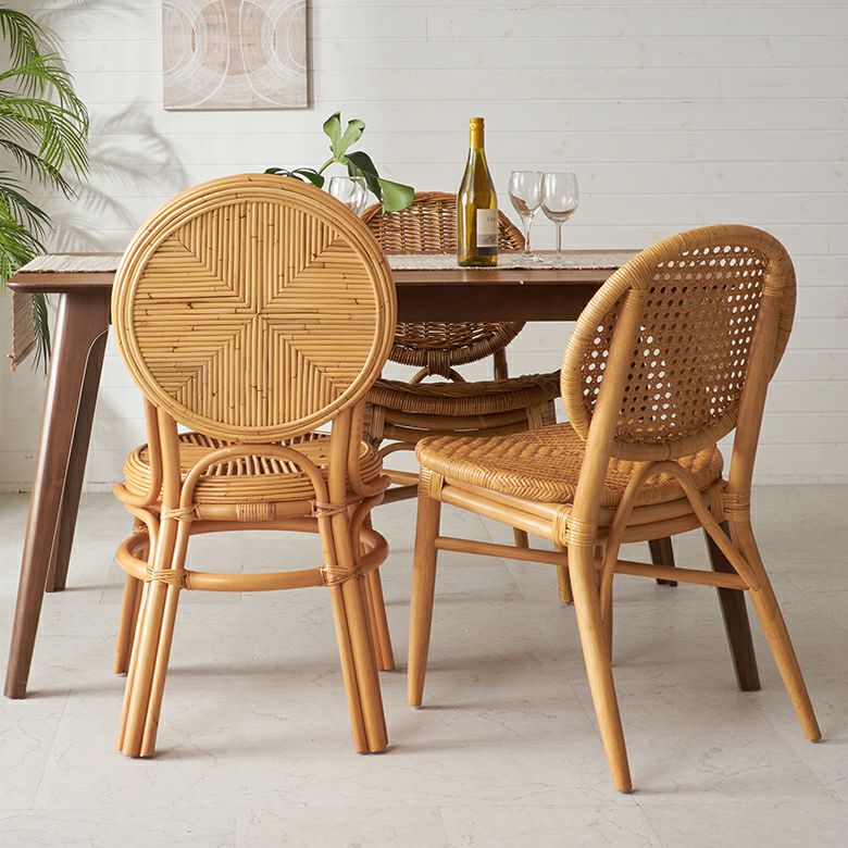 軽くて丈夫なラタンダイニングチェアー[14156]