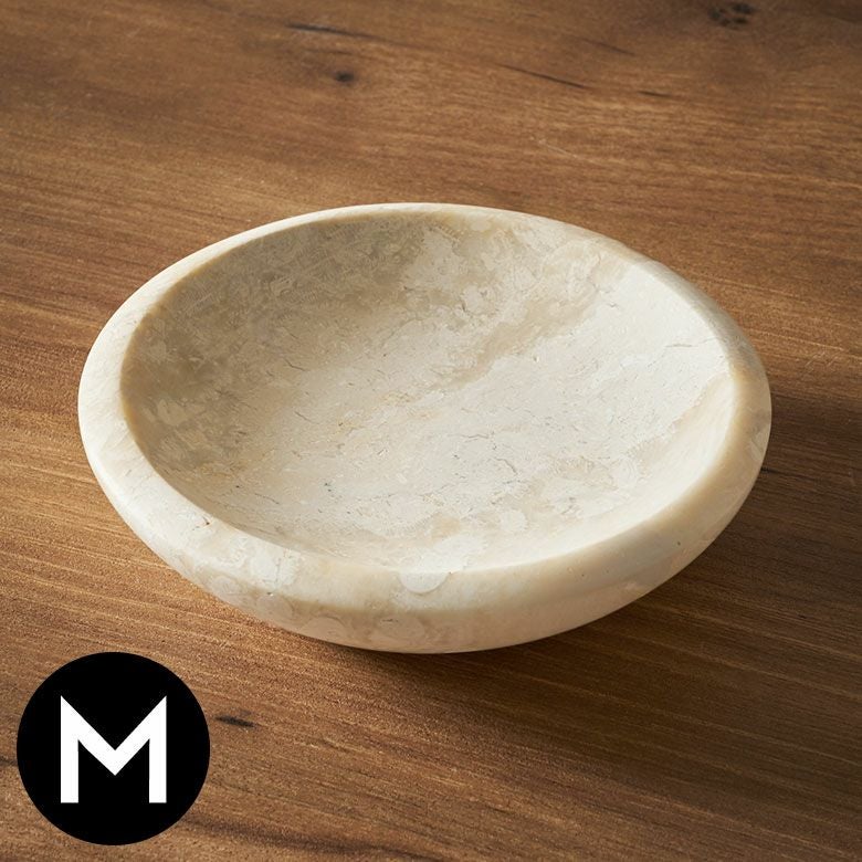 大理石の小物入れトレイ（Mサイズ-ラウンド）[14222]