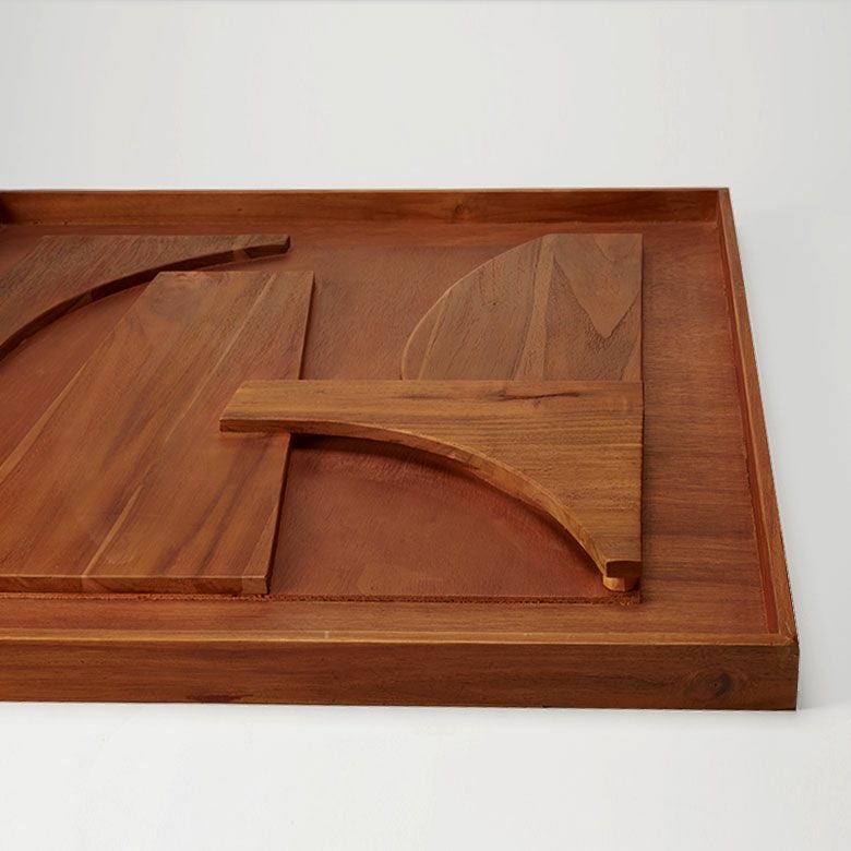 ウッドで作られた立体的なアート・木製ウォールデコレーション（3D