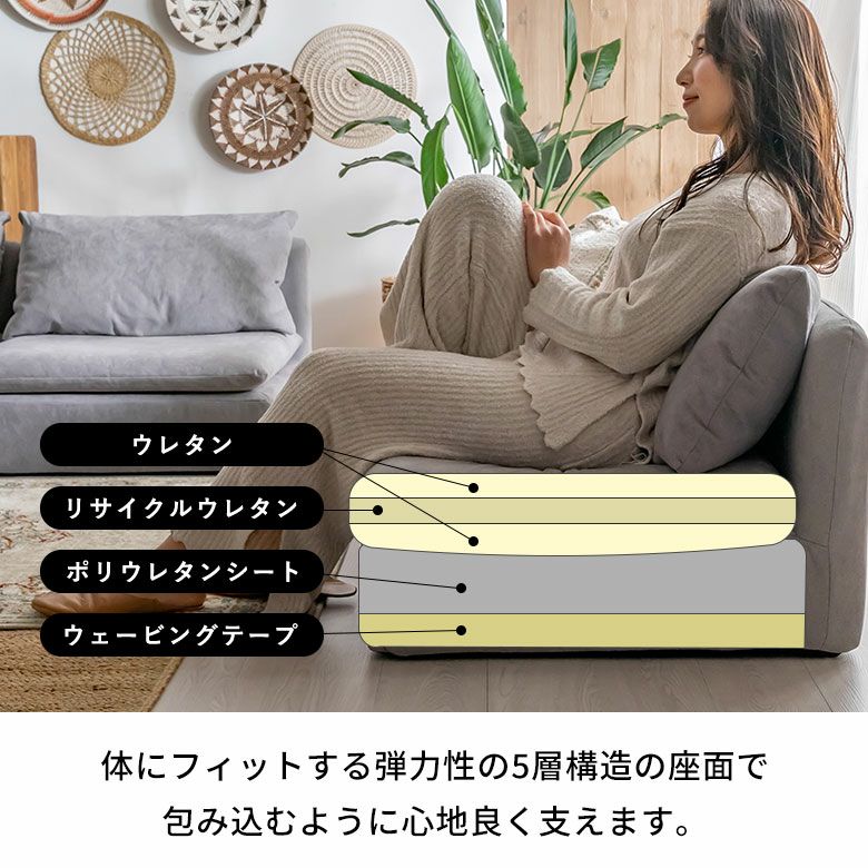 連結すれば大きなソファにもなる大きな座面のラウンジチェアー（VERITE