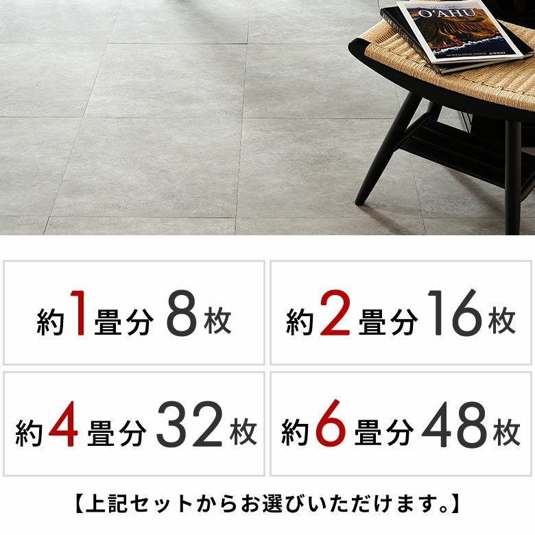 置くだけで簡単にタイルの床へリフォームできる吸着タイプのFLOORLY