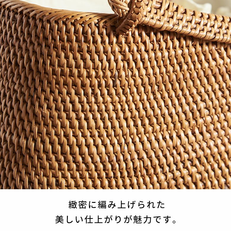 バリ島の天然素材アタで編まれたナチュラルかごバッグ [14280]