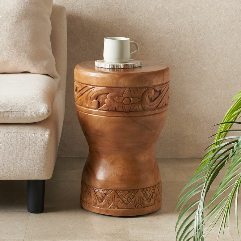 【訳あり】バリ島チーク×レザースツール　座面高実質43cm 通常27,500円が 楽天市場】バリ島 椅子の通販