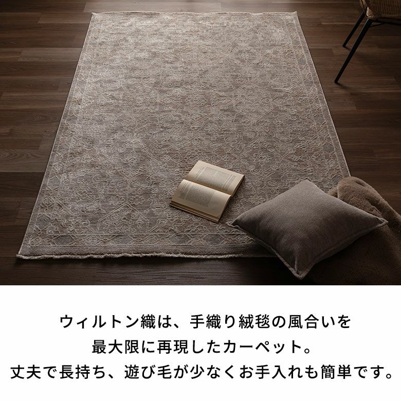 高密度ウィルトン織りラグカーペット モダンなミックスカラーと立体的