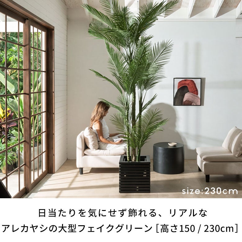 水やり不要 リアルを追求したインテリアグリーン アレカヤシ H150cm